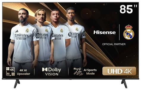 HISENSE LEDN85A6N 85'' 4K UHD Smart TV; DOLBY VISION HDR; UHD AI Upscaler; DTS Virtual:X™ ; pixel tuning; HDR10+Decode; Dual Ban